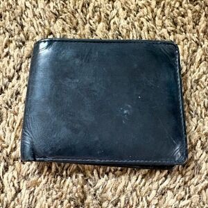 Himi Men's Black Bifold Wallet with ID Window, Credit Card Slots, Logo